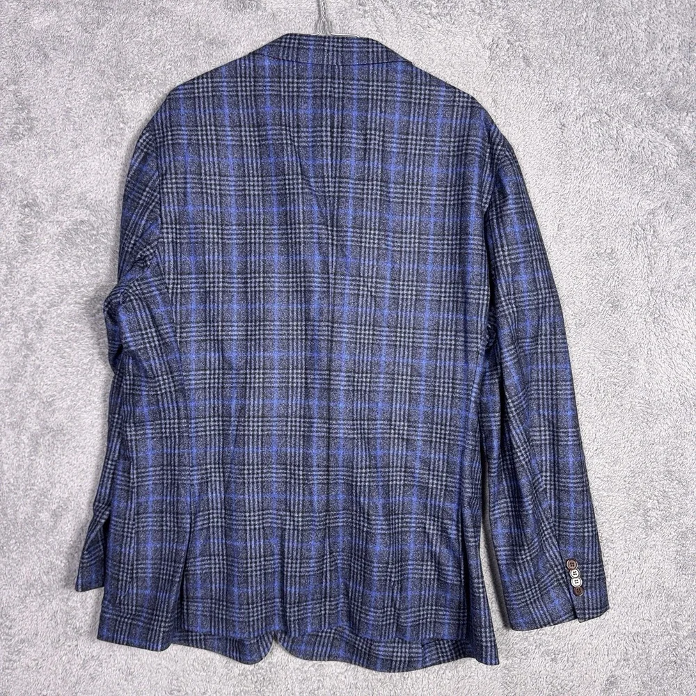 Byron Sport Coat Mens 48R Luca Di Marco Glen Unstructured Wool Luxe Kensington